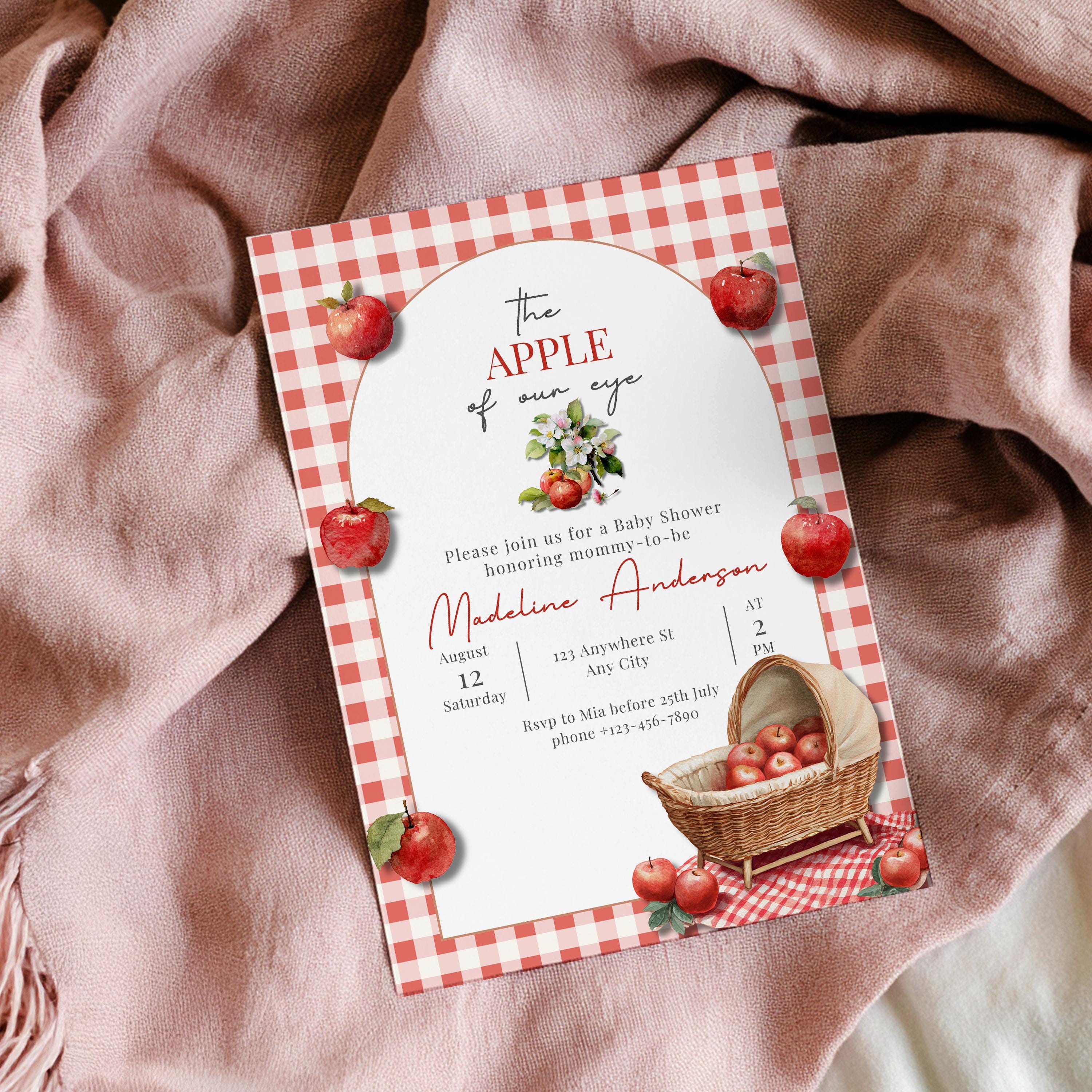 Apple of Our Eye Baby Shower Invitation – Fall Themed Baby Shower ...