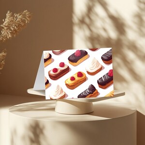 Delicious Chocolate Pastry-Themed INSTANT DOWNLOAD Digital Art Print for Patisserie Lovers and Home Decor