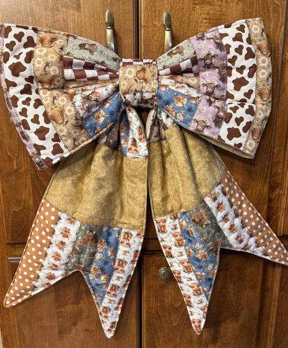 Holstein Quilted Door Bow
