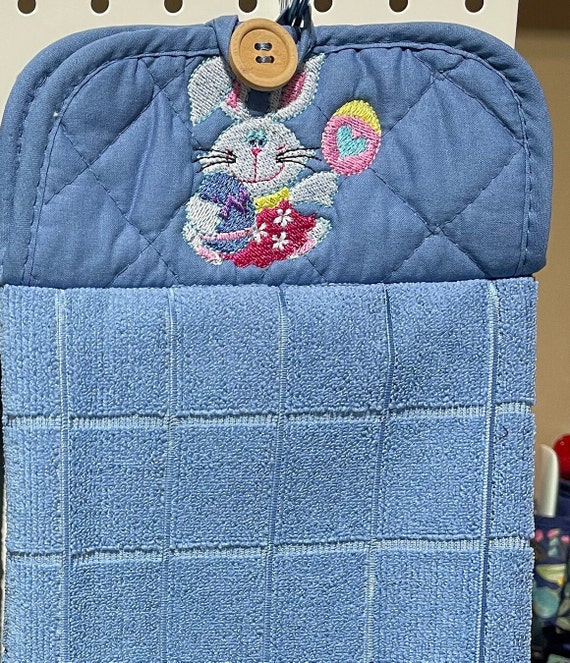 Embroidered Easter Kitchen Towel