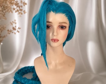 Commissione per parrucche jinx arcane Anime Manga cosplay parrucca cosplayer personalizzata