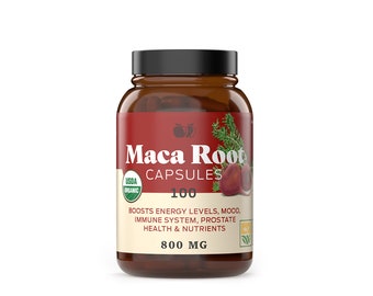 Organic Red Maca Root Capsules