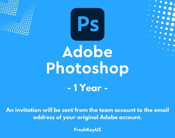 Adobe Photoshop - 1 AÑO - Cuenta personal - Entrega por correo electrónico