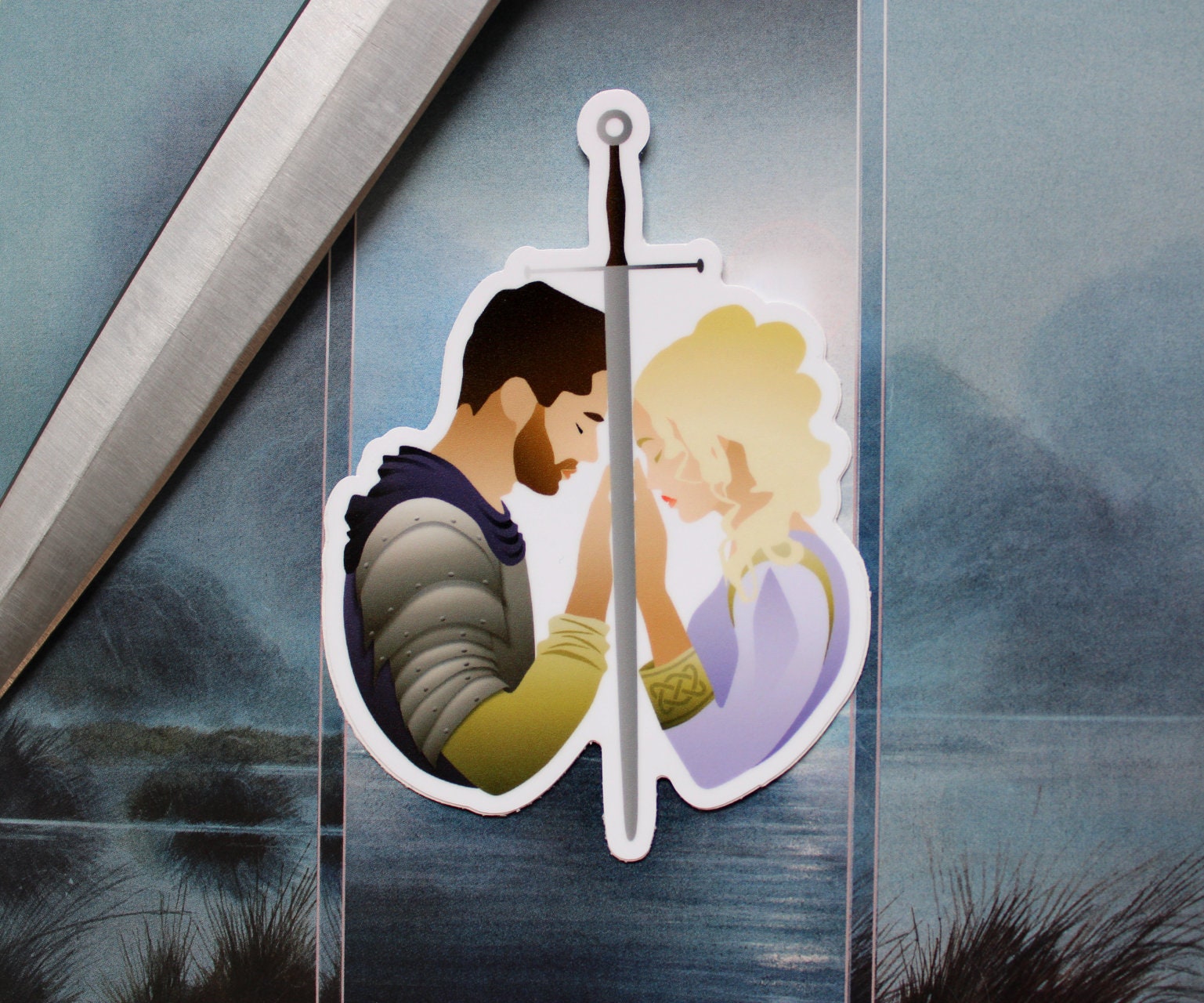 Guinevere and Lancelot Vinyl Sticker Decal Waterproof Arthurian Legend