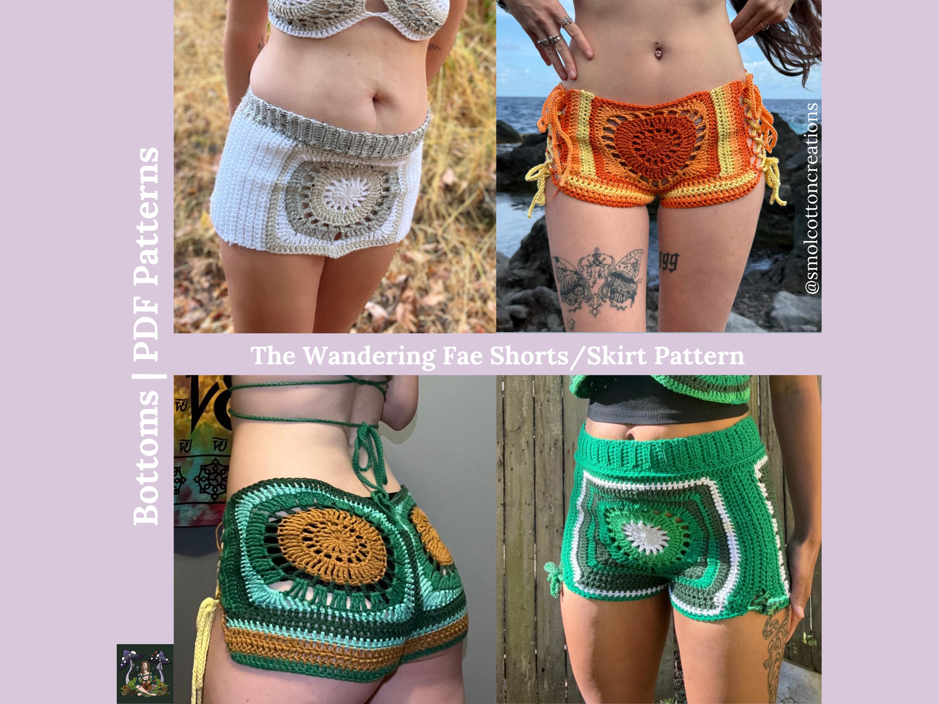 38 Women’s Crochet Shorts Patterns To Make Before Summer Hits 14 The Wandering Fae Shorts/Skirt Crochet