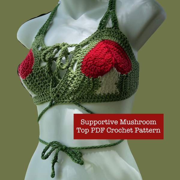 Supportive Mushroom Crochet Top PDF Pattern