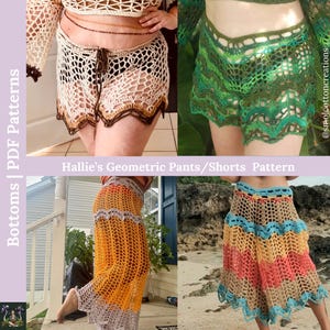 Hallie’s Geometric Pants/Shorts PDF Crochet Pattern
