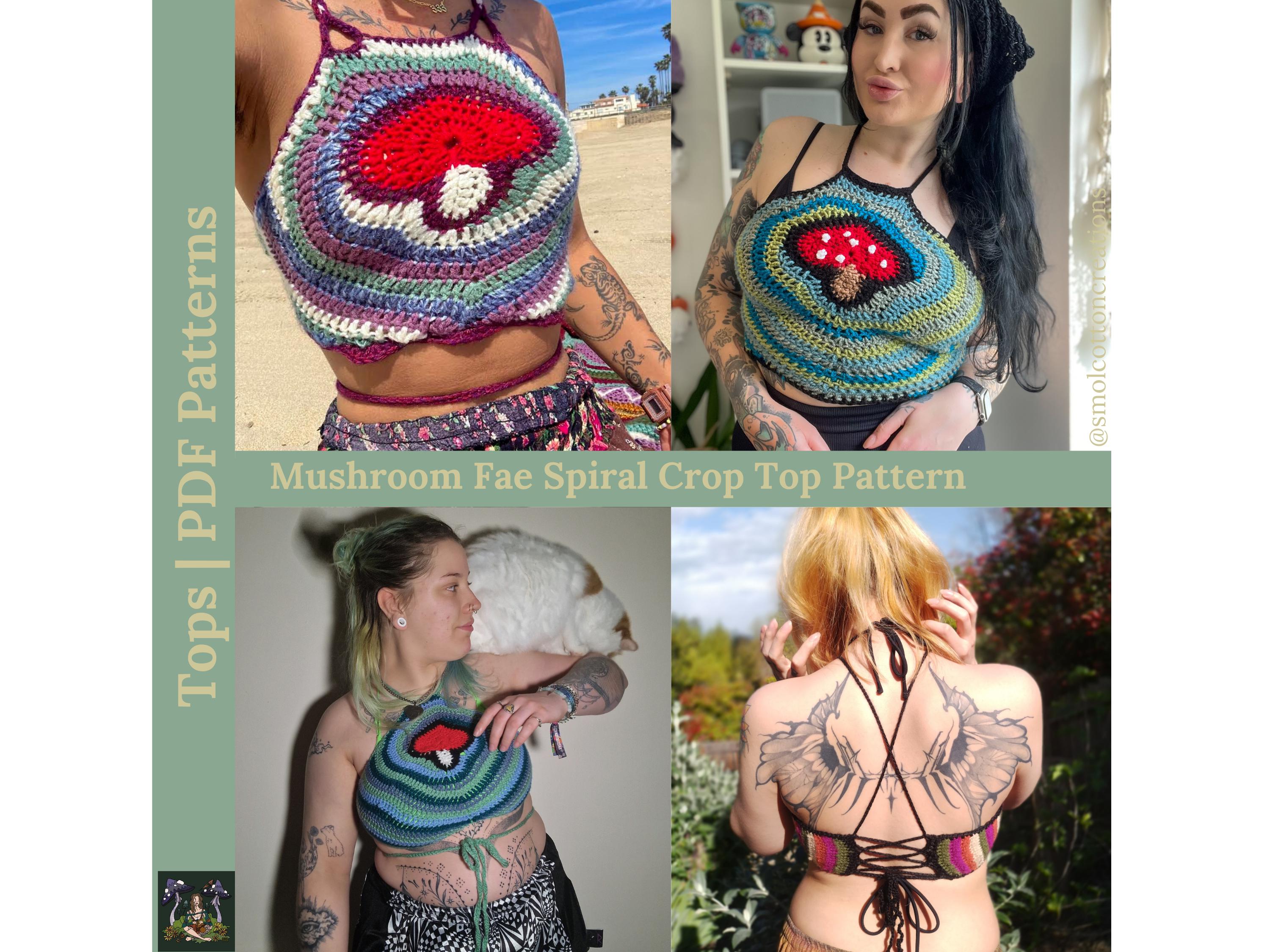 Mushroom Fae Spiral Crop Top