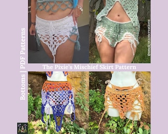 Patron PDF au crochet de la jupe Pixie's Mischief