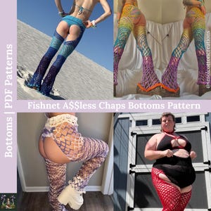 Fishnet Chaps Crochet PDF Pattern