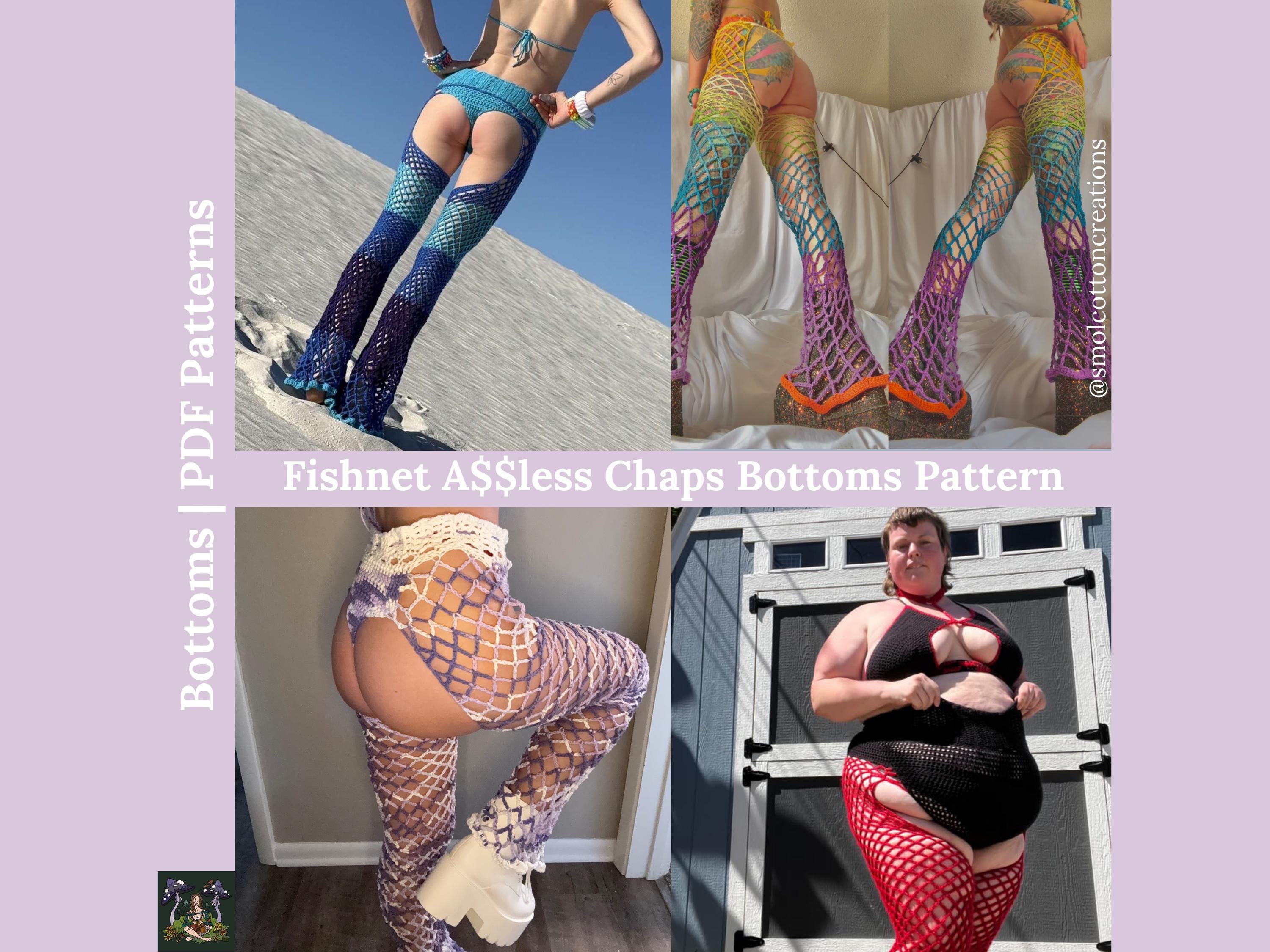 Fishnet Chaps Crochet PDF Pattern