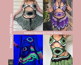 Sophia’s Odyssey Eye Dress Crochet PDF Pattern