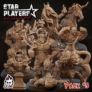 Star Player Pack #3 - Star Player - Designed by UGNI Miniatures - Fantasy Football