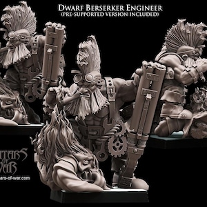 Avatars of War - Dwarf Berserker Engineer - Fantasy / D&D (Custom Order)