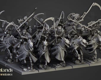 Highland Miniatures - Transilvanya Spectral Cavalry Unit - Fantasy / D&D (Custom Order)