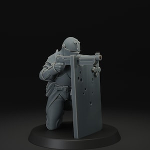 JK Remo - Shock Trooper with Shield - Trench  Compatible (Custom Order)