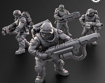 Miniaturas Adeptus - Los Hijos del Hierro. Renegados y Herejes con Armas Especiales (Pedido Personalizado)