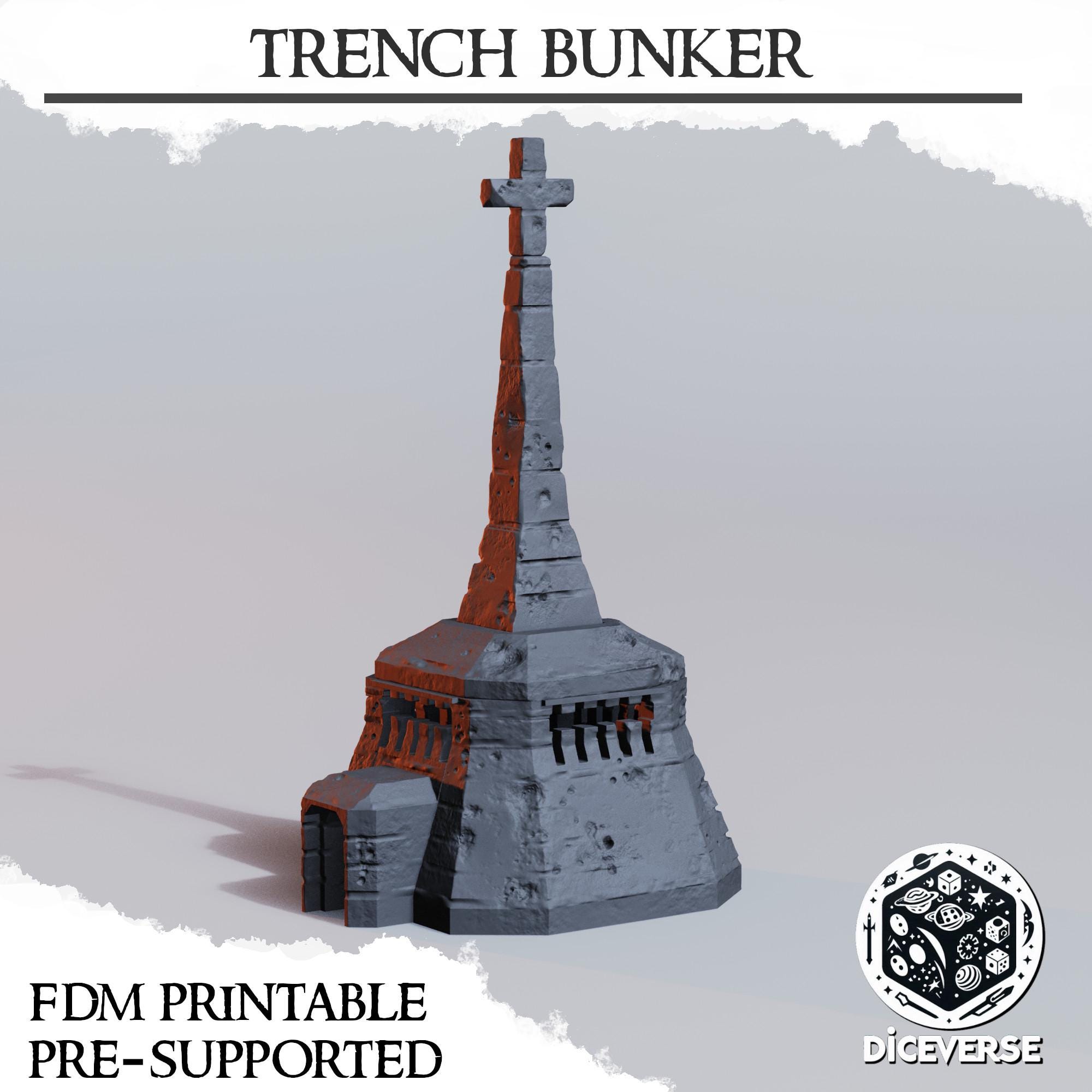Diceverse - Trench Terrain: Bunker - Trench  Compatible (Custom Order)