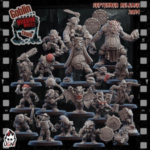 Goblin Team (Horror Movie Style) - Designed by UGNI Miniatures - Fantasy Football