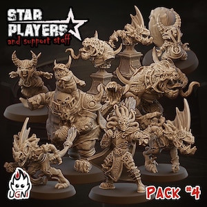 Star Player Pack #4 - Star Player - Designed by UGNI Miniatures - Fantasy Football