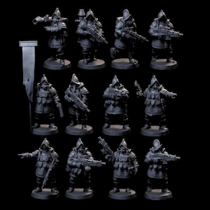 Saint Decent - Cazadores de magos con pistolas automáticas x12 - Diseñador de trincheras (pedido personalizado)