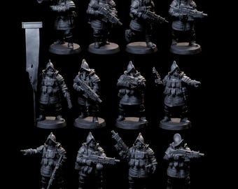Saint Decent - Mage Hunters w/Autoguns x12 - Trench Crusade Designer (Custom Order)