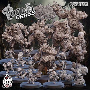 Ogre Team (Voodoo Style) - Designed by UGNI Miniatures - Fantasy Football