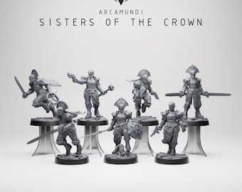 Arcamundi - Sisters of the Crown Nun Kit x6 - Trench  Compatible (Custom Order)
