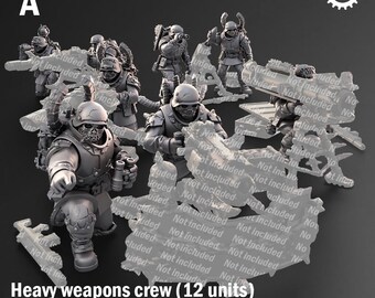 Adeptus Miniatures - Varrox Labor. Renegaten and Keretische Waffenteams x3 (Spezialanfertigung)
