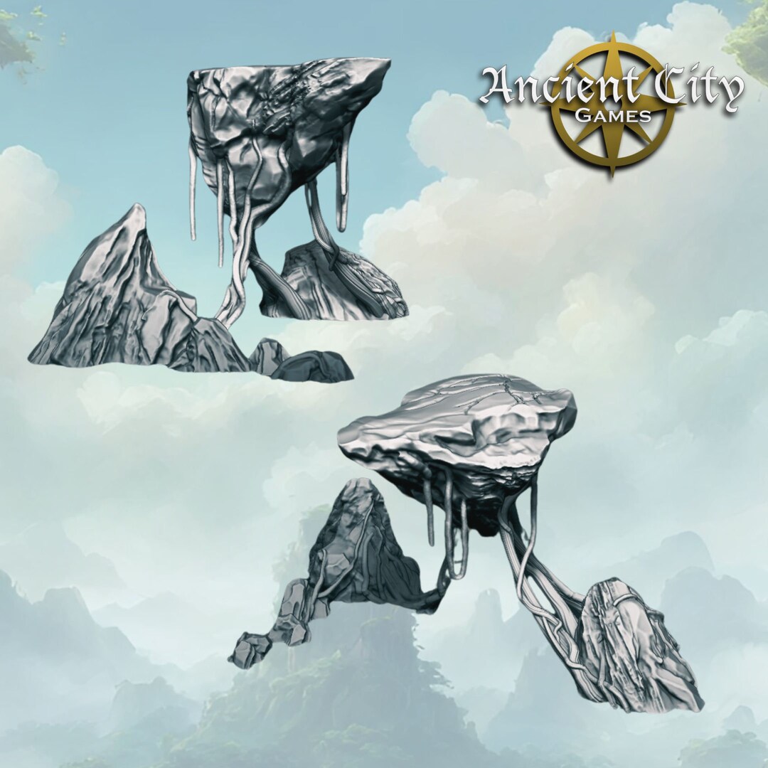 Enchanted Isles Floating Rock 4 - Wargaming Terrain 28mm-32mm - Printed ...