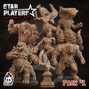 Star Player Pack #1 - Star Player - Designed by UGNI Miniatures - Fantasy Football