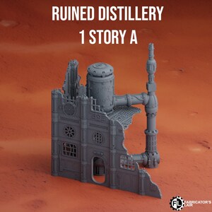 Ruined Distillery - Wargaming Terrain 28mm - Printed on FDM Bambu Lab X1 Carbon (Custom Order)