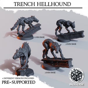 Diceverse - Trench Hellhound - Trench Crusade Compatible (Custom Order)