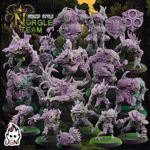 Norgle Team (Swamp Style) - Designed by UGNI Miniatures - Fantasy Football