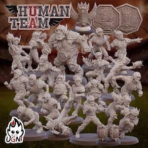 Human Team (Regular Style) - Designed by UGNI Miniatures - Fantasy Football