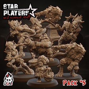 Star Player Pack #5 - Star Player - Designed by UGNI Miniatures - Fantasy Football