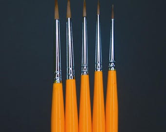 Pinceles naranjas - Juego de 5 pinceles (pedido personalizado)