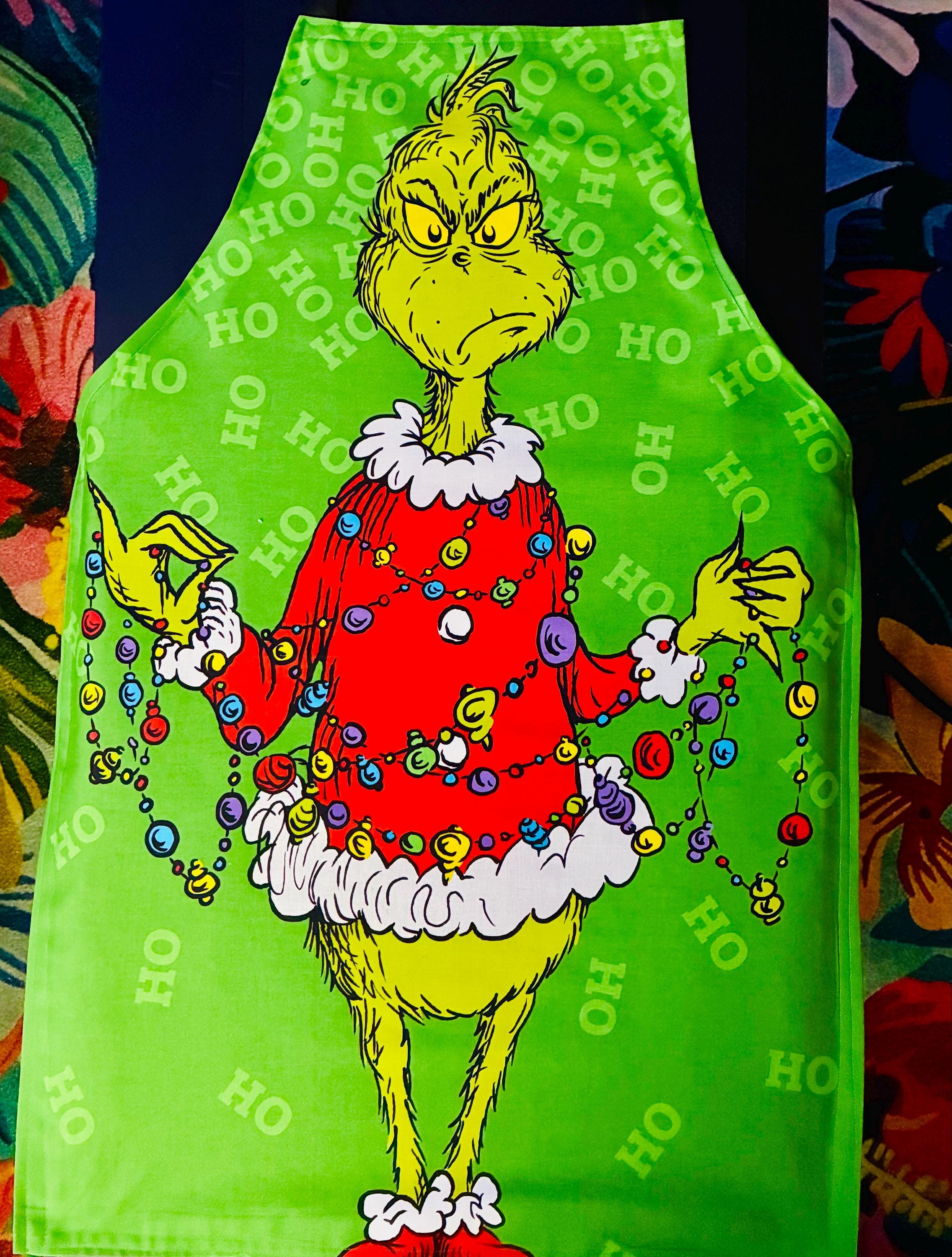 Handmade Grinch Apron, Christmas Cooking Gardening Serving - Etsy