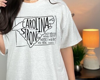 Carolina Strong Hurricane Helene Tee, Hurricane Relief Support Shirt, Rebuild NC, Chimney Rock, Lake Lure, Pray for NC