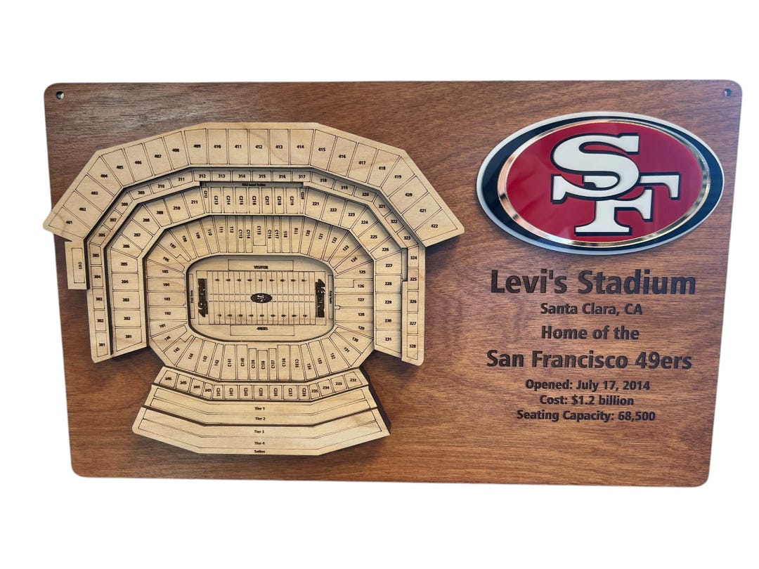 San Francisco 49ers Layered Levi's Stadium Display - 3D Football Art ...