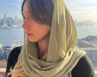 Luxury Brooklyn Head Scarf: 30" x 73" Wrap, Anti-Static, Personalized