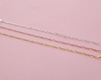 Dainty Sterling Silver Chain Bracelet: Gold, Rose Gold Finish, Personalized Jewelry Box