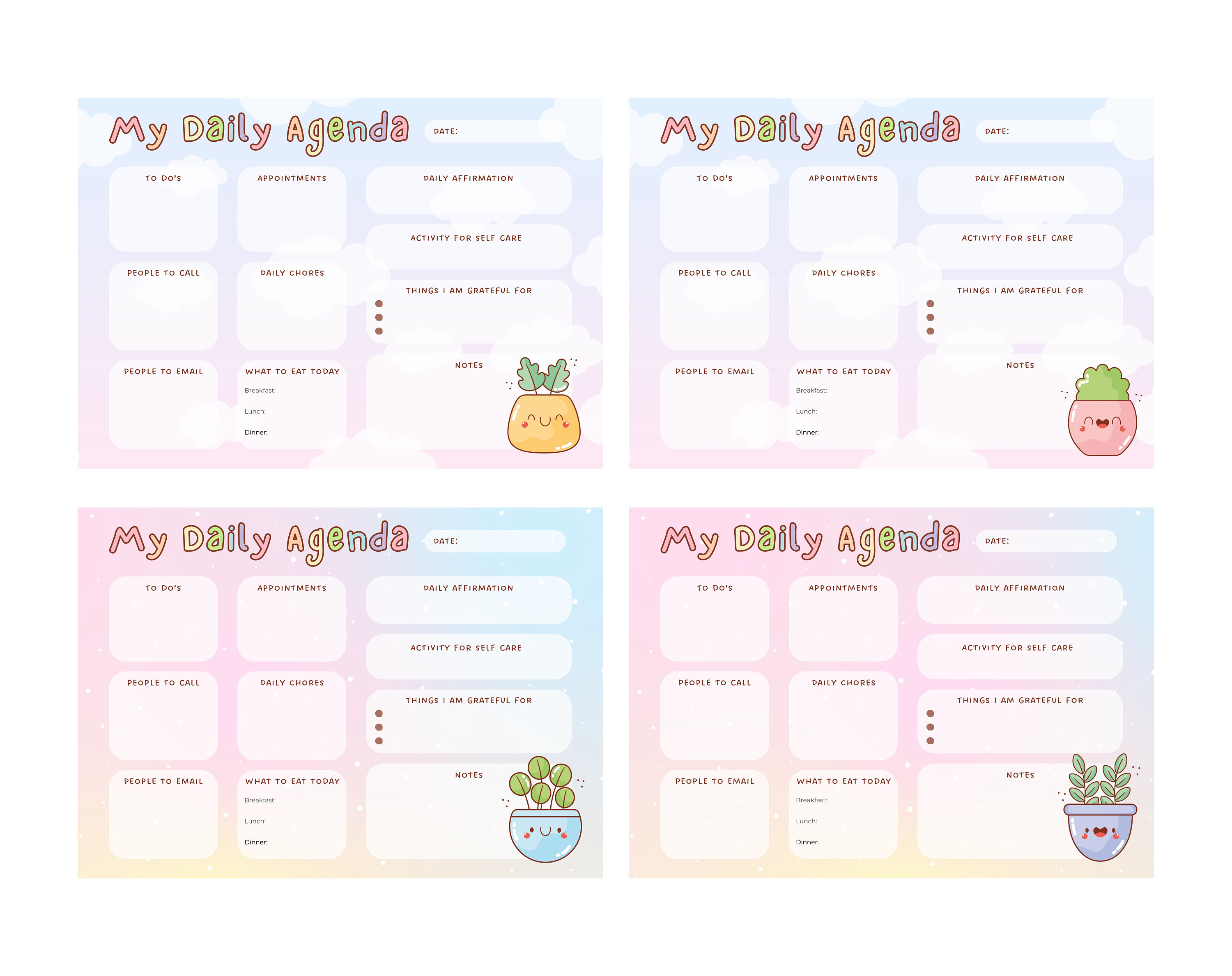Daily Planner for Desk Organization