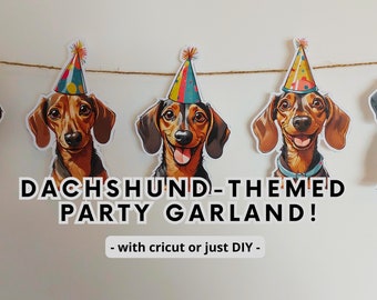 Teckel Verjaardagsfeestje Slinger Vlaggenlijn Banner Schattige Puppy Verjaardagsfeestje Decoraties Decoraties hondthema Cadeau voor hondenliefhebber Feestdecor