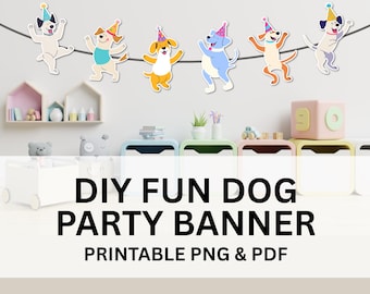 Hond Verjaardagsfeestje Slinger Vlaggenlijn Banner Schattige Puppy Verjaardagsfeestje Decoraties Decoraties hondthema Cadeau voor hondenliefhebber Feestdecor
