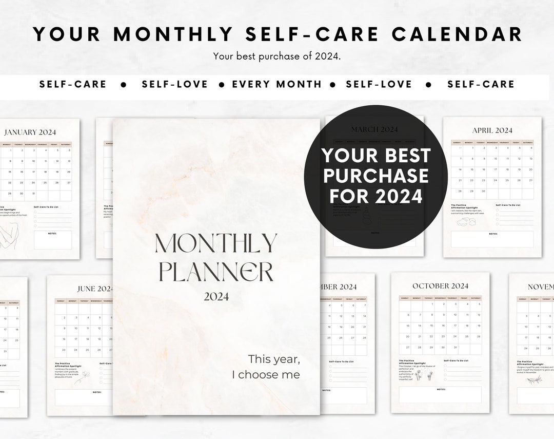 Positive Affirmation Calendar 2024 Desk Calendar Self Love Journal Self