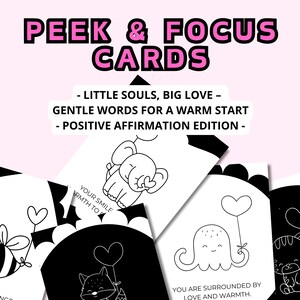 Affirmatiekaarten baby Zwart-wit contrastrijke flashcards Zacht ouderschap Cadeau pasgeborenen Positieve mindfulnesskaarten voor baby's Babyshower