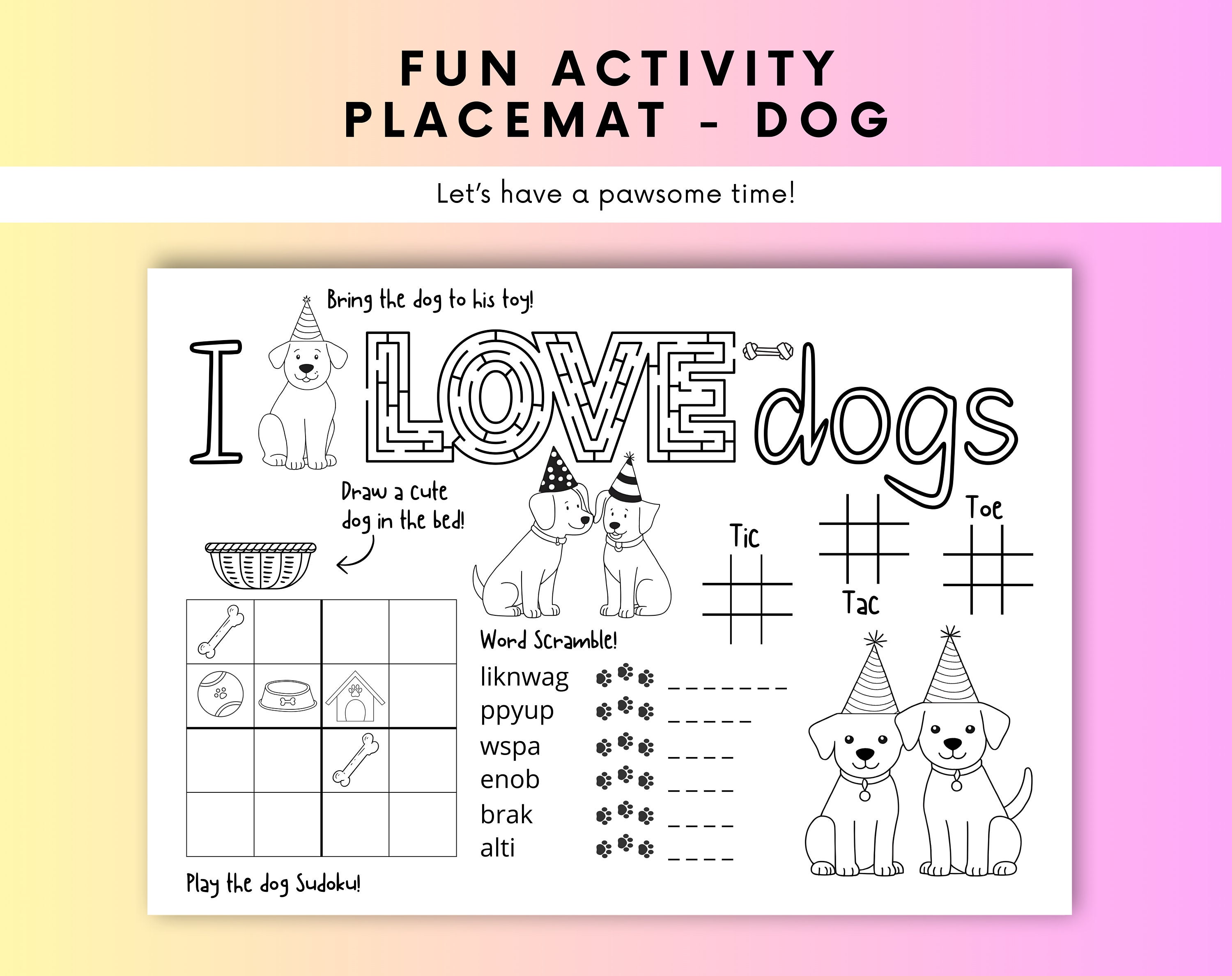 Dog Line Placemat Dog Line Placemat