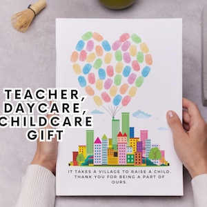 Abschiedsgeschenk Kindergärtnerin Abschiedsgeschenk Wertschätzung Geschenk Erzieherin Vorschule Abschiedsgeschenk Kindergarten Geschenk von Kindern Danke Fingerabdruck
