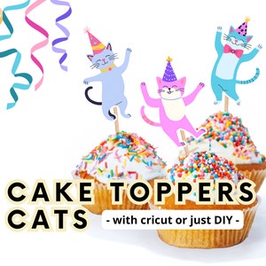 Cat Cake Topper Cat Party Kitty Cake Topper Cat Lover Cat Cake Decor Kitty Cake Decor Kitty Birthday Cat Birthday Cat Cake Decorations
